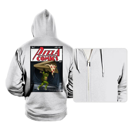 Pizza Comics - Featuring Michelangelo - Hoodies Hoodies RIPT Apparel