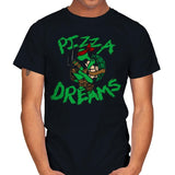Pizza Dreams - Mens T-Shirts RIPT Apparel Small / Black