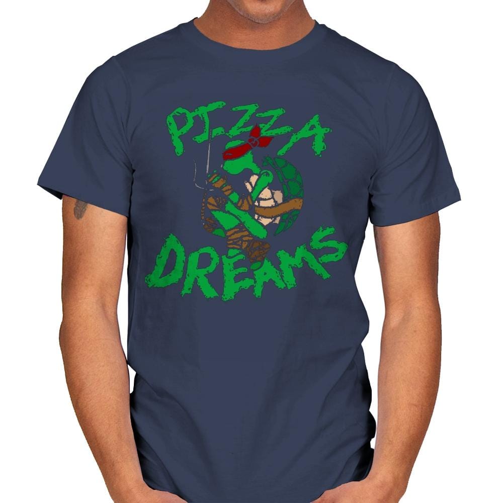 Pizza Dreams - Mens T-Shirts RIPT Apparel Small / Navy