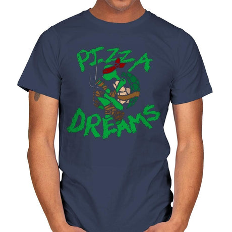 Pizza Dreams - Mens T-Shirts RIPT Apparel Small / Navy