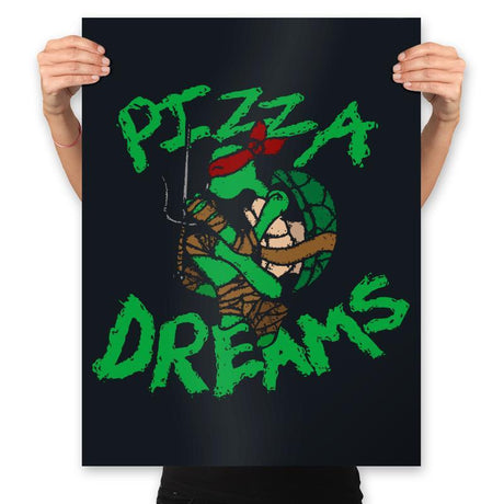 Pizza Dreams - Prints Posters RIPT Apparel 18x24 / Black
