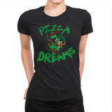 Pizza Dreams - Womens Premium T-Shirts RIPT Apparel Small / Black