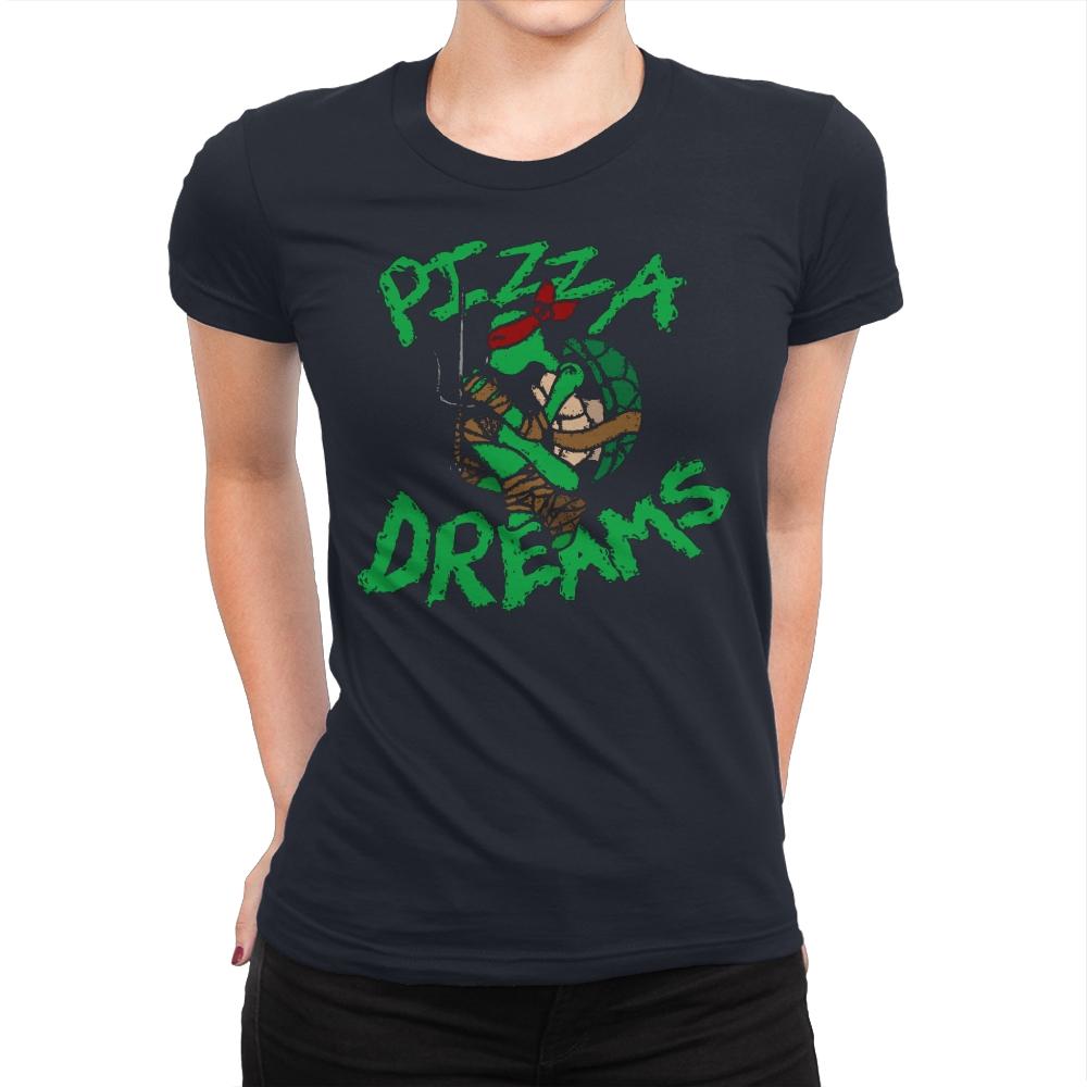 Pizza Dreams - Womens Premium T-Shirts RIPT Apparel Small / Midnight Navy