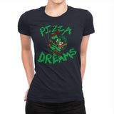Pizza Dreams - Womens Premium T-Shirts RIPT Apparel Small / Midnight Navy