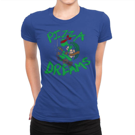 Pizza Dreams - Womens Premium T-Shirts RIPT Apparel Small / Royal