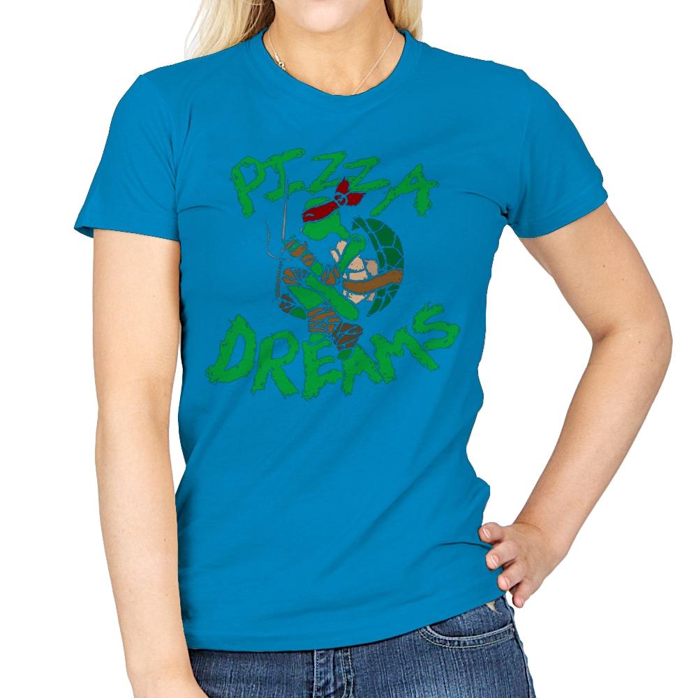 Pizza Dreams - Womens T-Shirts RIPT Apparel Small / Sapphire