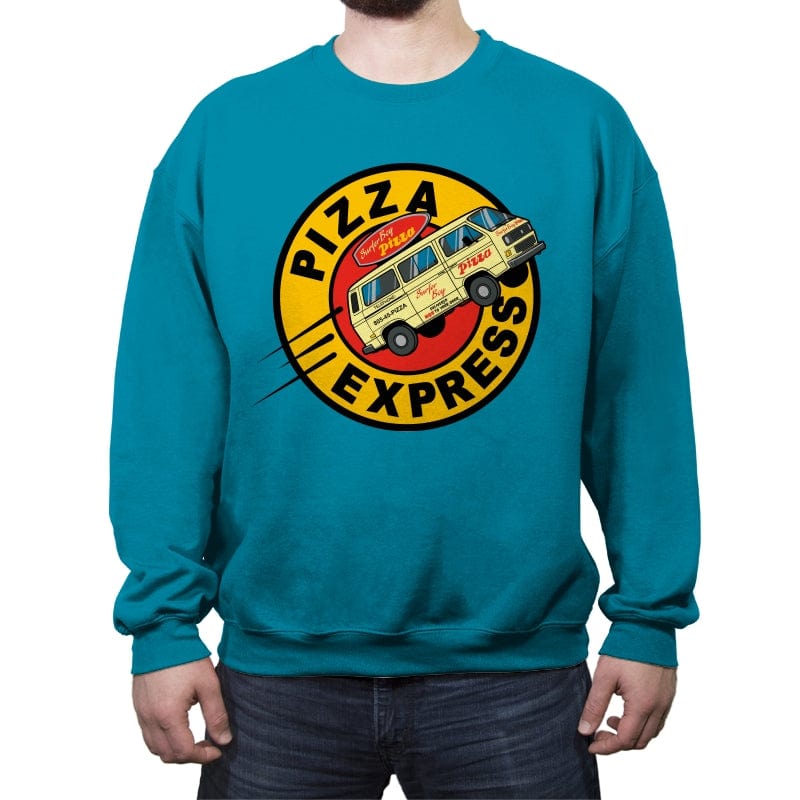 Pizza Express - Crew Neck Sweatshirt Crew Neck Sweatshirt RIPT Apparel Small / Antique Sapphire