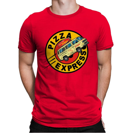 Pizza Express - Mens Premium T-Shirts RIPT Apparel Small / Red