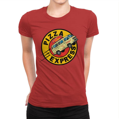 Pizza Express - Womens Premium T-Shirts RIPT Apparel Small / Red