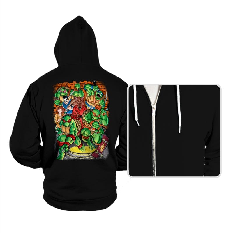 Pizza, Fights and Stories - Hoodies Hoodies RIPT Apparel Small / Black