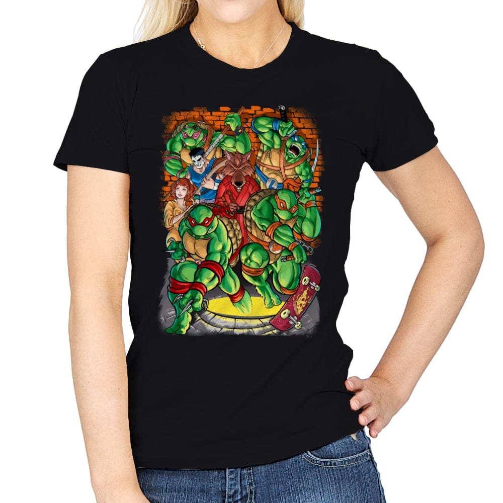 Pizza, Fights and Stories - Womens T-Shirts RIPT Apparel Small / Black