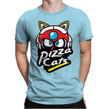 Pizza Kitties - Mens Premium T-Shirts RIPT Apparel Small / Light Blue