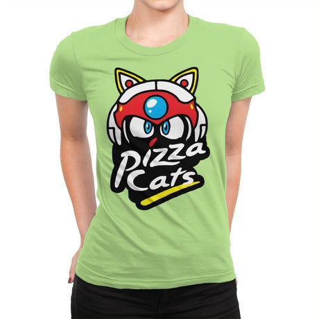 Pizza Kitties - Womens Premium T-Shirts RIPT Apparel Small / Mint