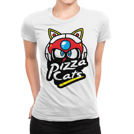 Pizza Kitties - Womens Premium T-Shirts RIPT Apparel Small / White
