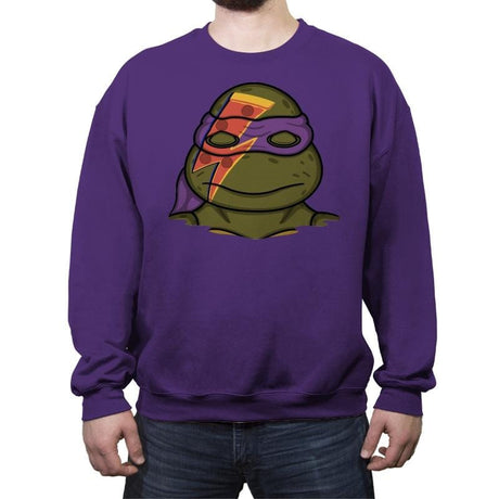 Pizza Lightning!  - Crew Neck Sweatshirt Crew Neck Sweatshirt RIPT Apparel Small / Purple