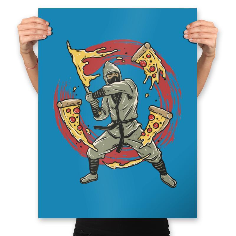Pizza Ninja - Prints Posters RIPT Apparel 18x24 / Sapphire