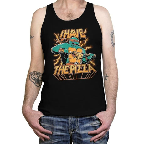 Pizza Power - Tanktop Tanktop RIPT Apparel X-Small / Black
