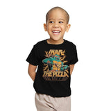 Pizza Power - Youth T-Shirts RIPT Apparel X-small / Black