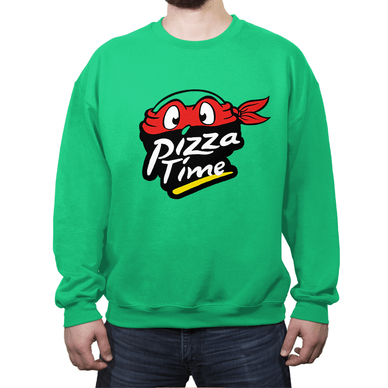 Pizza Time - Crew Neck Sweatshirt Crew Neck Sweatshirt RIPT Apparel