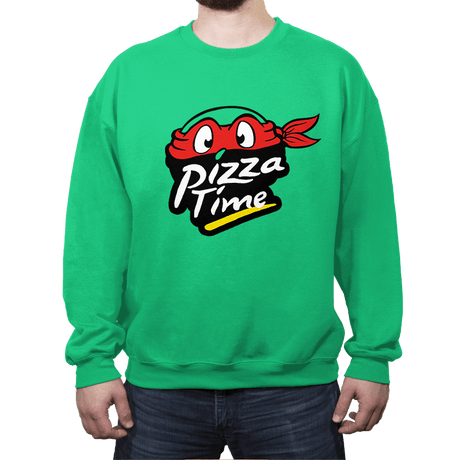 Pizza Time - Crew Neck Sweatshirt Crew Neck Sweatshirt RIPT Apparel