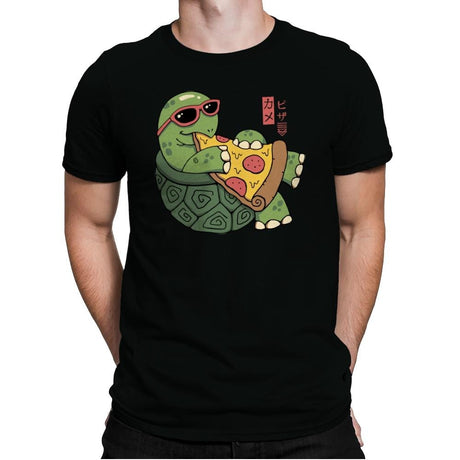 Pizza Turtle - Mens Premium T-Shirts RIPT Apparel Small / Black