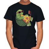 Pizza Turtle - Mens T-Shirts RIPT Apparel Small / Black