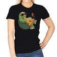 Pizza Turtle - Womens T-Shirts RIPT Apparel Small / Black