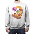 Pizza Wave - Crew Neck Sweatshirt Crew Neck Sweatshirt RIPT Apparel Small / White