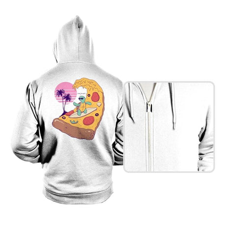 Pizza Wave - Hoodies Hoodies RIPT Apparel Small / White