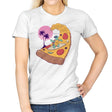 Pizza Wave - Womens T-Shirts RIPT Apparel Small / White