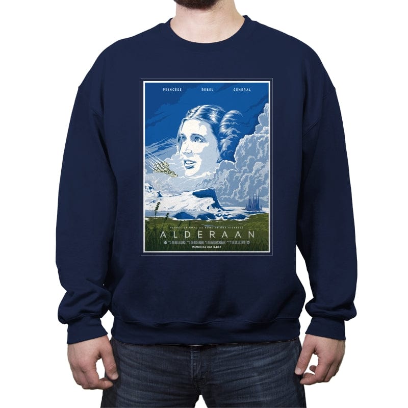 Planet of Hope - Crew Neck Sweatshirt Crew Neck Sweatshirt RIPT Apparel Small / Navy