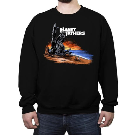 Planet of the Fathers - Crew Neck Sweatshirt Crew Neck Sweatshirt RIPT Apparel Small / Black