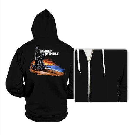 Planet of the Fathers - Hoodies Hoodies RIPT Apparel Small / Black