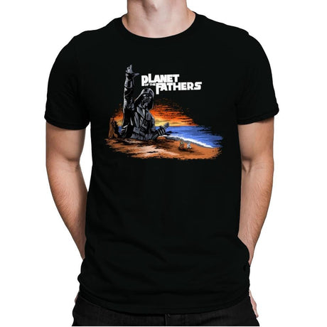 Planet of the Fathers - Mens Premium T-Shirts RIPT Apparel Small / Black