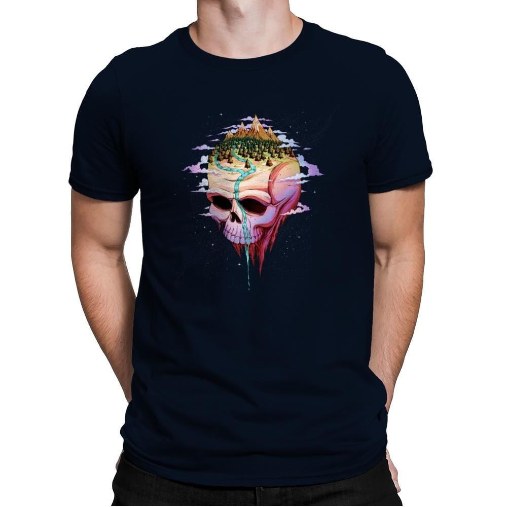 Planet Skull - Mens Premium T-Shirts RIPT Apparel Small / Midnight Navy