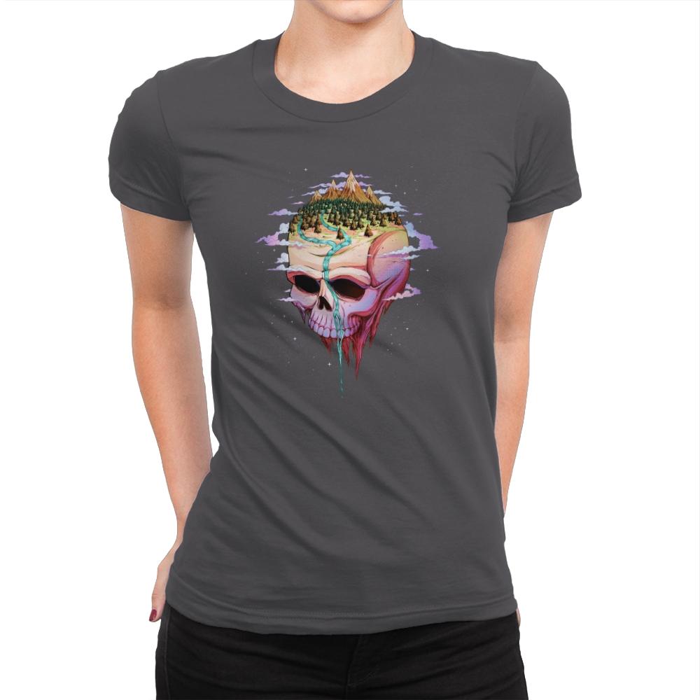 Planet Skull - Womens Premium T-Shirts RIPT Apparel Small / Heavy Metal