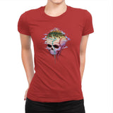 Planet Skull - Womens Premium T-Shirts RIPT Apparel Small / Red