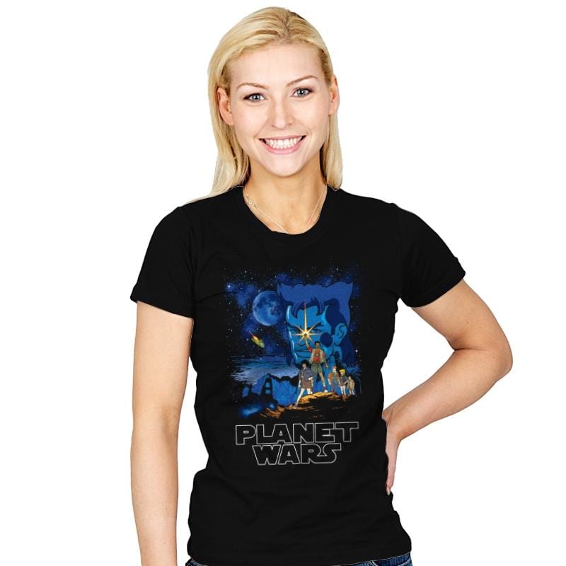 Planet Wars - Womens T-Shirts RIPT Apparel Small / Black