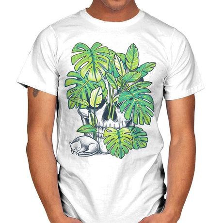 Plant Skull - Mens T-Shirts RIPT Apparel Small / White