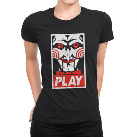 Play - Womens Premium T-Shirts RIPT Apparel Small / Black