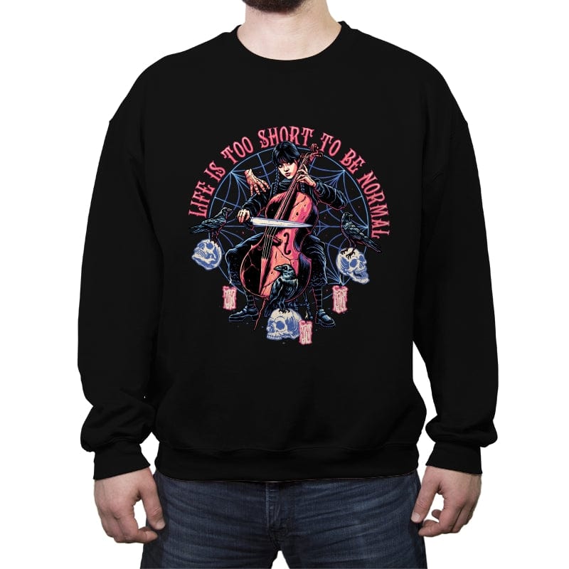 Playing the Cello - Crew Neck Sweatshirt Crew Neck Sweatshirt RIPT Apparel Small / Black