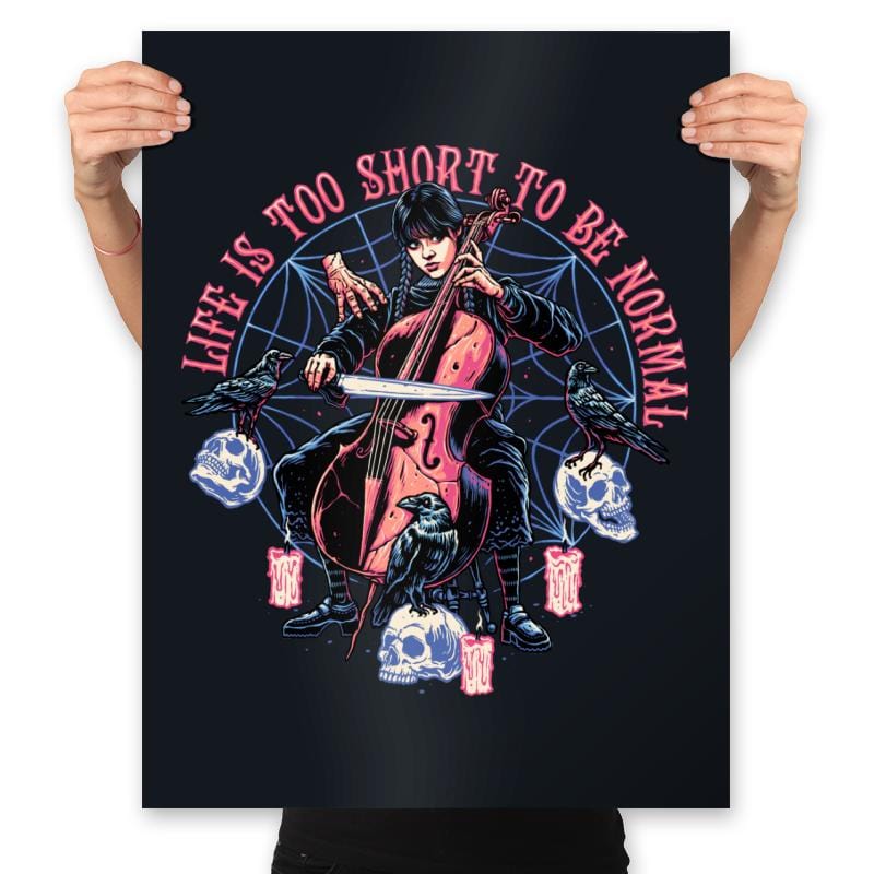 Playing the Cello - Prints Posters RIPT Apparel 18x24 / Black