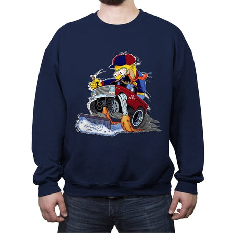 Plow Fink - Crew Neck Sweatshirt Crew Neck Sweatshirt RIPT Apparel Small / Navy