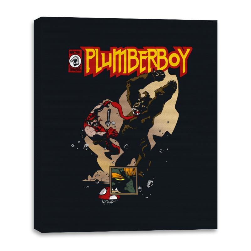 Plumberboy - Canvas Wraps Canvas Wraps RIPT Apparel 16x20 / Black