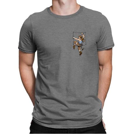 Pocket Raider Exclusive - Mens Premium T-Shirts RIPT Apparel Small / Heather Grey