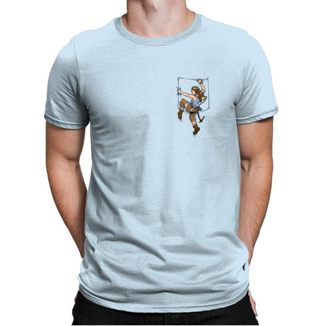 Pocket Raider Exclusive - Mens Premium T-Shirts RIPT Apparel Small / Light Blue