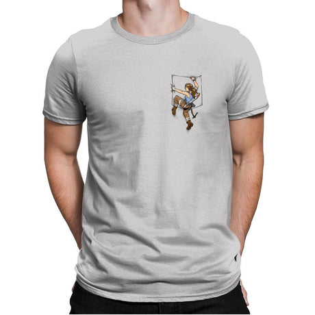 Pocket Raider Exclusive - Mens Premium T-Shirts RIPT Apparel Small / Light Grey