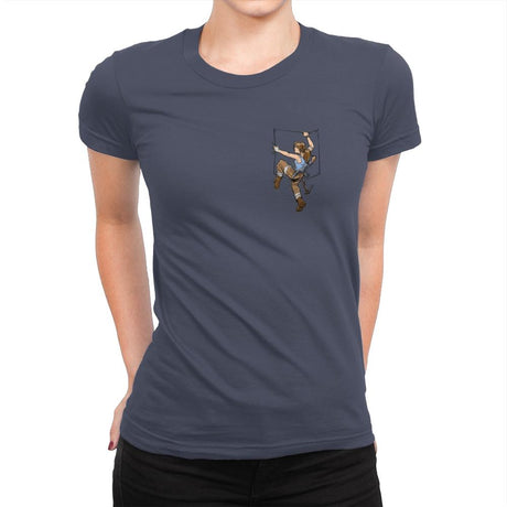 Pocket Raider Exclusive - Womens Premium T-Shirts RIPT Apparel Small / Indigo