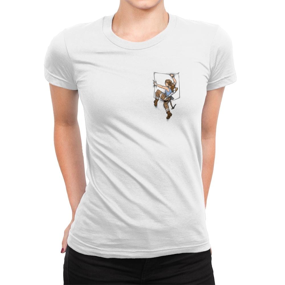 Pocket Raider Exclusive - Womens Premium T-Shirts RIPT Apparel Small / White
