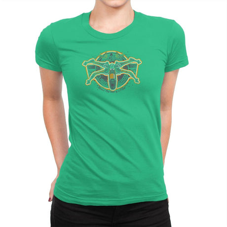 Poe's Flight School Exclusive - Womens Premium T-Shirts RIPT Apparel Small / Kelly Green
